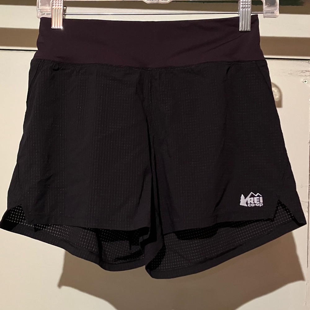 REI Women's Black Athletic Shorts with Zip up Pocket